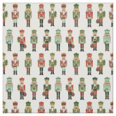 クリスマスくるみ割り白 ファブリック (見本)