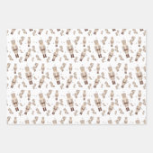 クリスマスくるみ割り金ゴールド包装紙 ラッピングペーパーシート (正面2)