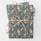 クリスマスくるみ割り金ゴールド包装紙 ラッピングペーパーシート (インサイチュ)