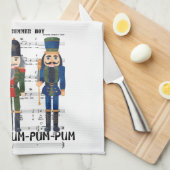 クリスマスくるみ割り キッチンタオル (四つ折り)