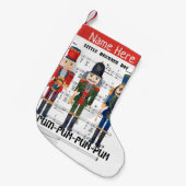 クリスマスくるみ割り スモールクリスマスストッキング (正面 (吊り時))