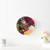 クリスマスくるみ割り ラウンド壁時計 (ホーム)