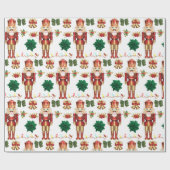 クリスマスくるみ割り ラッピングペーパー (フラット)