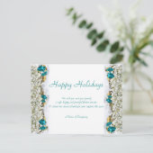 クリスマスことわざとクリスマス企業の感謝してい ポストカード (スタンド正面)