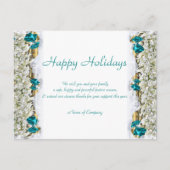 クリスマスことわざとクリスマス企業の感謝してい ポストカード (正面)