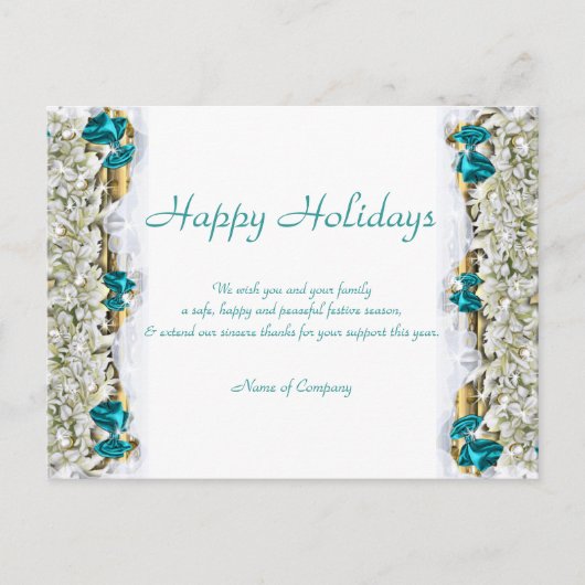 クリスマスことわざとクリスマス企業の感謝してい ポストカード (正面)