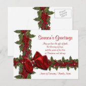 クリスマスことわざクリスマス企業の感謝してい シーズンポストカード (正面/裏面)