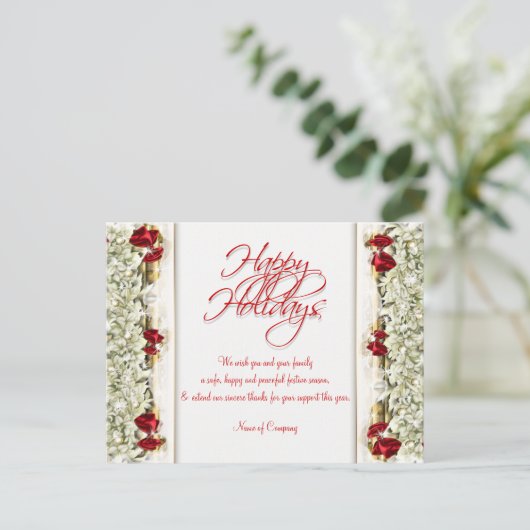 クリスマスことわざクリスマス企業の感謝してい ポストカード (スタンド正面)