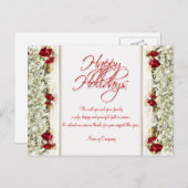 クリスマスことわざクリスマス企業の感謝してい ポストカード (正面/裏面)