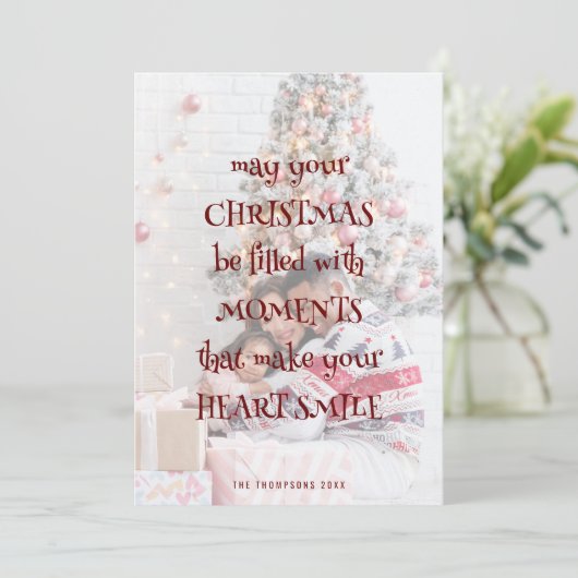 クリスマスことわざフォトオーバーレイアート文字 シーズンカード (スタンド正面)