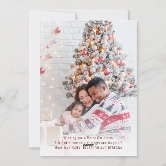 クリスマスことわざフォトオーバーレイアート文字 シーズンカード (裏面)