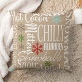 クリスマスことわざ/クリスマス用の弓枕 クッション (ブランケット)