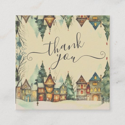 クリスマスご購入ありがとうございます スクエア名刺 (正面)