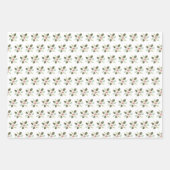 クリスマスさくらんぼツリーのベルの休日 ラッピングペーパーシート (正面3)