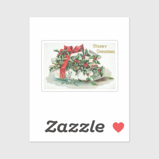 クリスマスさくらんぼヴィンテージアートと願い シール (シート)