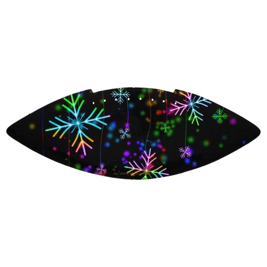 クリスマスさまざまなネオンカラー雪の結晶を落とすS アメリカンフットボール (パネル)