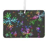 クリスマスさまざまなネオンカラー雪の結晶を落とすS カーエアーフレッシュナー (裏面)