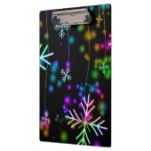 クリスマスさまざまなネオンカラー雪の結晶を落とすS クリップボード (左)