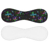 クリスマスさまざまなネオンカラー雪の結晶を落とすS ソフトボール (パネル)