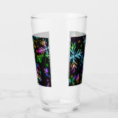 クリスマスさまざまなネオンカラー雪の結晶を落とすS タンブラーグラス (左)