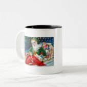 クリスマスさん |ヴィンテージサンタクロース ツートーンマグカップ (正面左)