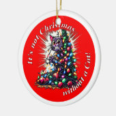 クリスマスじゃない | 両面 セラミックオーナメント (左)
