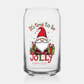 クリスマスすてきかわいいサパーソナライズされたンタ ガラス缶 (裏面)