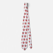 クリスマスすてきにトナカイを呼ぶサンタクロース ネクタイ (正面)