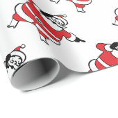 クリスマスすてきにトナカイを呼ぶサンタクロース ラッピングペーパー (ロールコーナー)