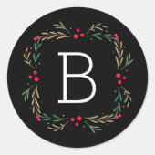 クリスマスすてきのシールまたは封筒用シールを希望 ラウンドシール (正面)