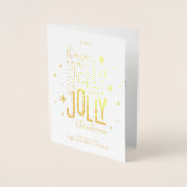 クリスマスすてきのパーソナライズされた写真 箔カード (正面)