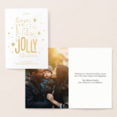 クリスマスすてきのパーソナライズされた写真 箔カード (ディスプレー)