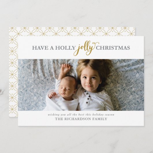 クリスマスすてきの写真を持つ シーズンカード (正面/裏面)