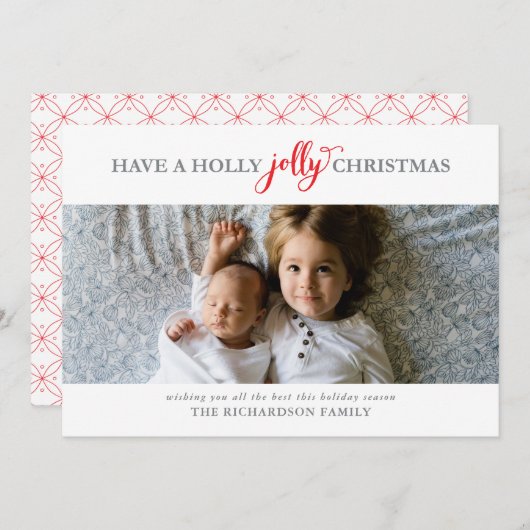 クリスマスすてきの写真を持つ シーズンカード (正面/裏面)