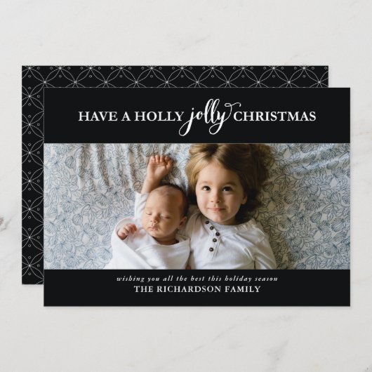 クリスマスすてきの写真を持つ シーズンカード (正面/裏面)