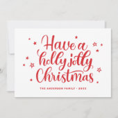 クリスマスすてきを祝う。赤い冬の脚本 シーズンカード (正面)