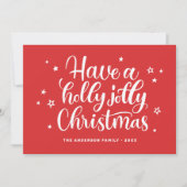 クリスマスすてきを祝う。赤い可愛いタイポグラフィ シーズンカード (正面)