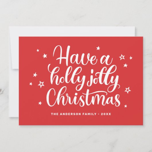 クリスマスすてきを祝う。赤い可愛いタイポグラフィ シーズンカード (正面)