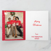 クリスマスすてきサンタクロース写真あいさつメリー文 カード (内部)