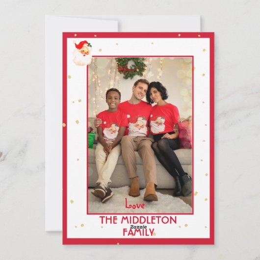 クリスマスすてきサンタクロース写真あいさつメリー文 シーズンカード (裏面)