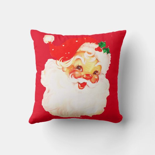 クリスマスすてきサンタクロース赤いあいさつメリー文 クッション (裏面)