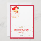 クリスマスすてきサンタクロース赤いあいさつメリー文 シーズンカード (裏面)