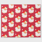 クリスマスすてきサンタメリーおもしろい ラッピングペーパー (フラット)