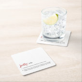 クリスマスすてき定義休日 スクエアペーパーコースター (インサイチュ)