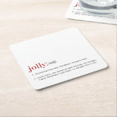 クリスマスすてき定義休日 スクエアペーパーコースター (アングル)