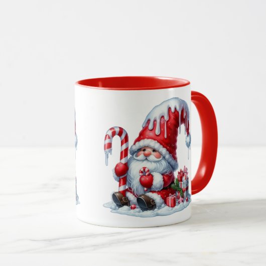 クリスマスすてき小妖精や小人コーヒーマグ マグカップ (正面右)