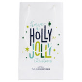 クリスマスすてき「ホリーパーソナライズされた」 スモールペーパーバッグ (正面)