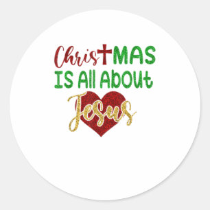 クリスマスすべてはイエス・クリスチャンについてだ ラウンドシール