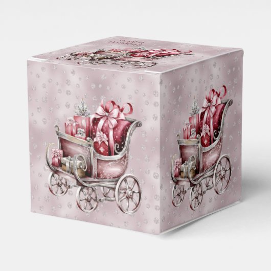 クリスマスそりとギフト付き休日のお願いボックス フェイバーボックス (正面サイド)