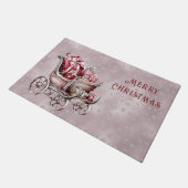 クリスマスそりとギフト休日の形式 ドアマット (アングル)